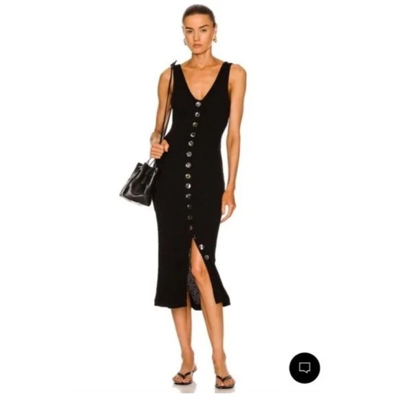 ENZA COSTA Terry Knit Cardigan Dress Black - Picture 2 of 9